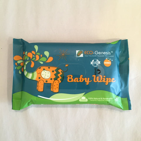 Natural Plant-based and Bioderadable Baby Wipes - 20 count package